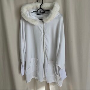 White Zip Hoodie